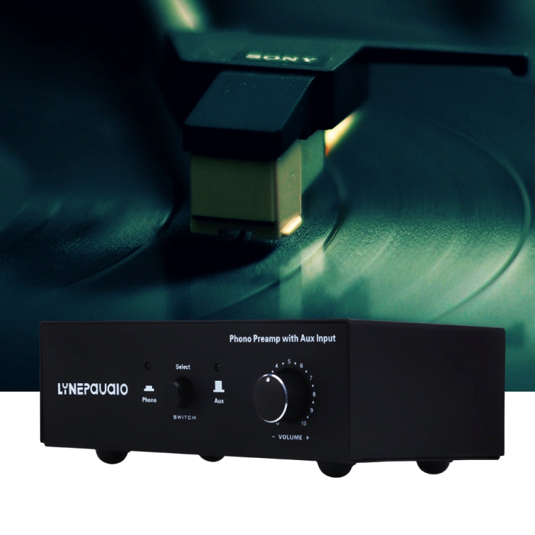 B855 LINEPAUDIO مضخم إشارة هاتف ما قبل الفونوغراف مع مدخل مساعد وتحكم في الصوت