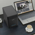 حاوية أقراص صلبة ORICO DS500U3 مقاس 3.5 بوصة بخمسة فتحات نوع مغناطيسي مع مؤشر LED أزرق، USB 3.0