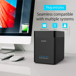 حاوية أقراص صلبة ORICO DS500U3 مقاس 3.5 بوصة بخمسة فتحات نوع مغناطيسي مع مؤشر LED أزرق، USB 3.0