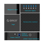 حاوية أقراص صلبة ORICO DS500U3 مقاس 3.5 بوصة بخمسة فتحات نوع مغناطيسي مع مؤشر LED أزرق، USB 3.0