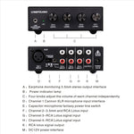 LINEPAUDIO B895 خلاط ميكروفون ستيريو بخمس قنوات مع مراقبة سماعة الأذن
