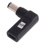 محول كوع موصل USB-C / Type-C أنثى إلى قابس ذكر 7.4 × 5.0 مم لأجهزة HP المحمولة، كوع 7.4 × 5.0 مم (HP)