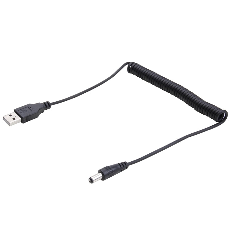 كابل نابض طاقة USB إلى DC 5.5 مم، AM إلى DC 5.5 مم، الطول: 1.5 م