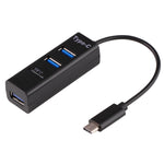 موزع 2 في 1 USB 3.1 USB-C / نوع-C إلى USB 2.0 مع 3 منافذ + قارئ بطاقة TF، 3 منافذ USB + بطاقة TF