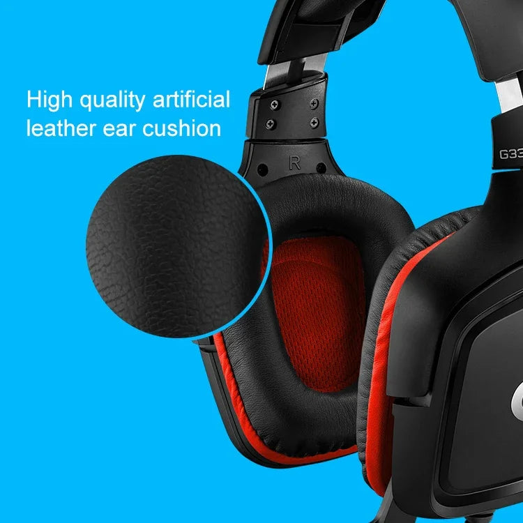 سماعة رأس للألعاب Logitech G331 بصوت محيطي Dolby 7.1 ستيريو قابلة للطي مع تقليل الضوضاء للمنافسات، G331