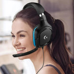 سماعة رأس للألعاب Logitech G431 بصوت محيطي Dolby 7.1 ستيريو قابلة للطي مع تقليل الضوضاء للمنافسات، G431