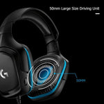 سماعة رأس للألعاب Logitech G431 بصوت محيطي Dolby 7.1 ستيريو قابلة للطي مع تقليل الضوضاء للمنافسات، G431