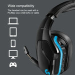 سماعة رأس للألعاب Logitech G933S لاسلكية وسلكية بنمط مزدوج، سماعة أذن بصوت ستيريو Dolby 7.1 مع تقليل الضوضاء للمنافسات، G933S