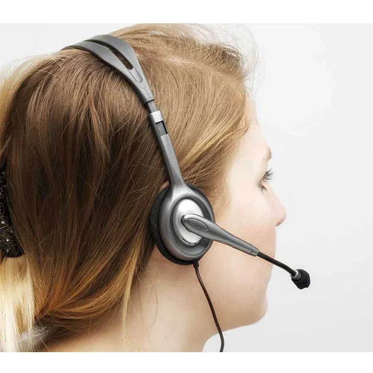 سماعة رأس ستيريو لوجيتك H110 بمقبسين صوت 3.5 مم مزدوجين، H110