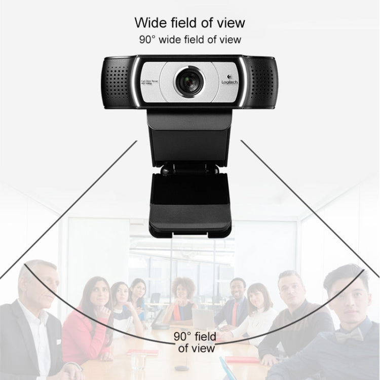 كاميرا ويب لوجيتك C930C بدقة 1080p بمعدل 30 إطارًا في الثانية للأعمال مع غطاء حماية، C930C