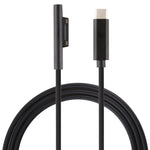 كابل شحن طاقة لابتوب USB-C / Type-C إلى موصل مغناطيسي 6 دبابيس ذكر لمايكروسوفت سيرفس برو 7 / 6 / 5، طول الكابل حوالي 1.5 متر، لمايكروسوفت سيرفس برو 7 / 6 / 5