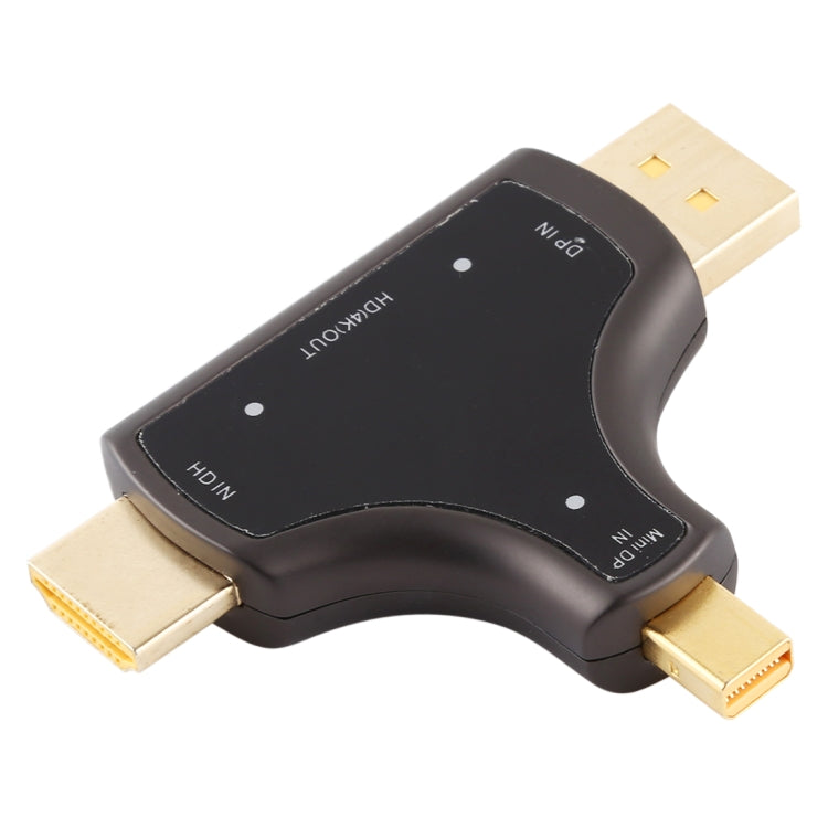 محول D62A 3 في 1 من DisplayPort + Mini DP + HDMI ذكر إلى HDMI أنثى، D62A