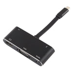 محول V126 UCB-C / Type-C ذكر إلى PD + HDMI + VGA + صوت + USB 3.0 أنثى 5 في 1، 5 في 1