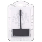 محول V126 UCB-C / Type-C ذكر إلى PD + HDMI + VGA + صوت + USB 3.0 أنثى 5 في 1، 5 في 1