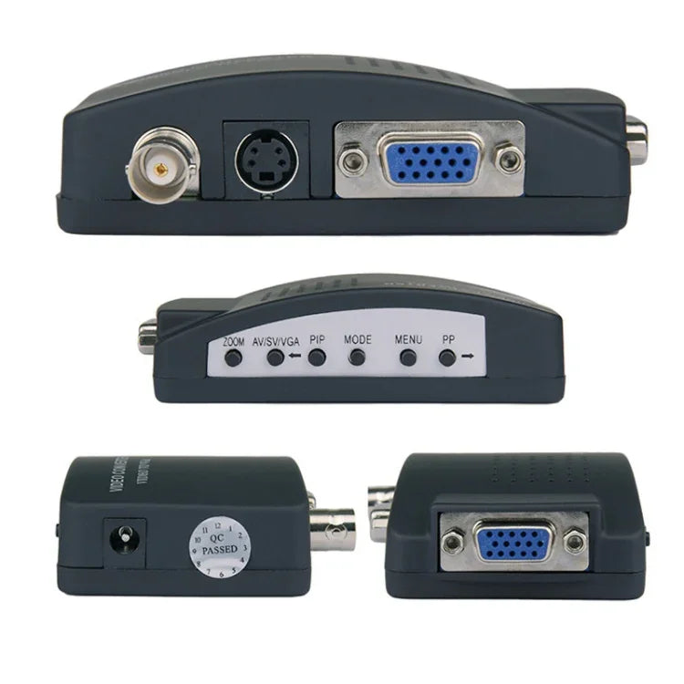 محول فيديو HOWEI HW-2404 من BNC / S-Video إلى VGA