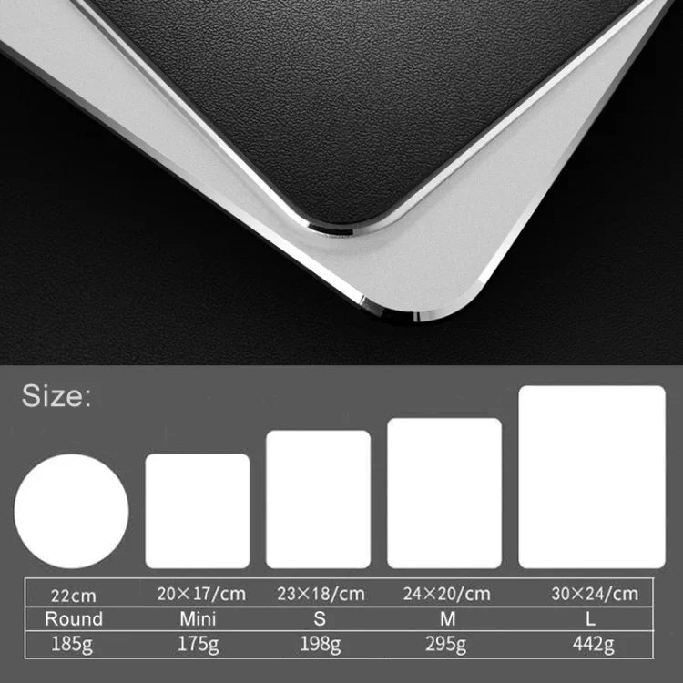 Aluminum Alloy Double-sided Non-slip Mat Desk Mouse Pad, Size : S, Size : S