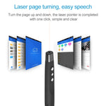 قلم تحكم لاسلكي بتردد 2.4 جيجاهرتز لتقديم العروض مع ليزر وتغيير صفحات PowerPoint، مزود بجهاز استقبال USB، مدى التحكم عن بعد: 30 متر، 30 متر