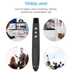قلم تحكم لاسلكي بتردد 2.4 جيجاهرتز لتقديم العروض مع ليزر وتغيير صفحات PowerPoint، مزود بجهاز استقبال USB، مدى التحكم عن بعد: 30 متر، 30 متر