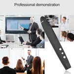قلم تحكم لاسلكي بتردد 2.4 جيجاهرتز لتقديم العروض مع ليزر وتغيير صفحات PowerPoint، مزود بجهاز استقبال USB، مدى التحكم عن بعد: 30 متر، 30 متر