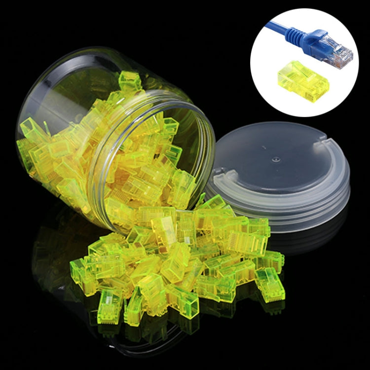 100 قطعة موصل RJ45 أنبوبي Anpwoo Amp01، 100 قطعة (أصفر)، 100 قطعة (أزرق)، 100 قطعة (برتقالي)
