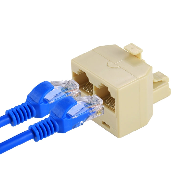 موصل شبكة LAN إيثرنت بمنفذين RJ45، محول شبكة، 2 أنثى RJ45 إلى ذكر RJ45