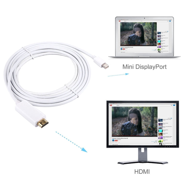 كابل محول Mini DisplayPort ذكر إلى HDMI ذكر بطول 3 أمتار
