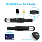 قارئ بطاقات متعدد الوظائف ROCKETEK CR310 USB 3.0 + بطاقة TF + بطاقة SD + بطاقة SIM + بطاقة ذكية، USB 3.0