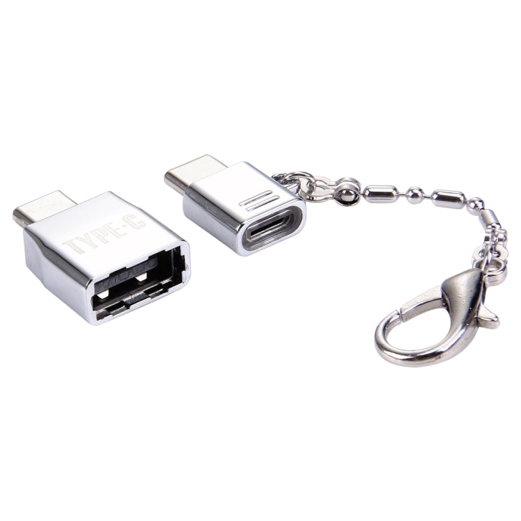محول معدني Micro USB أنثى إلى USB-C / Type-C ذكر + USB 2.0 أنثى إلى USB-C / Type-C ذكر