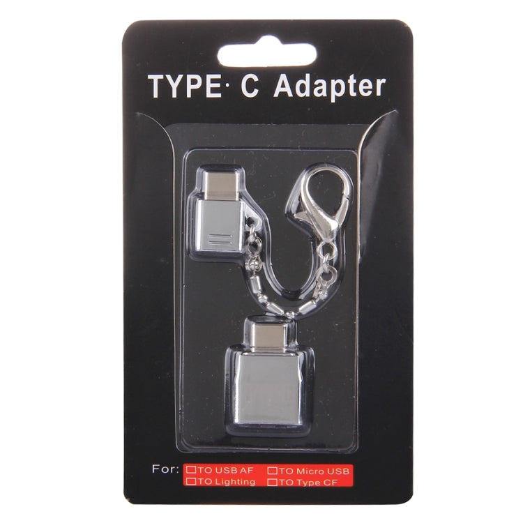 محول معدني Micro USB أنثى إلى USB-C / Type-C ذكر + USB 2.0 أنثى إلى USB-C / Type-C ذكر