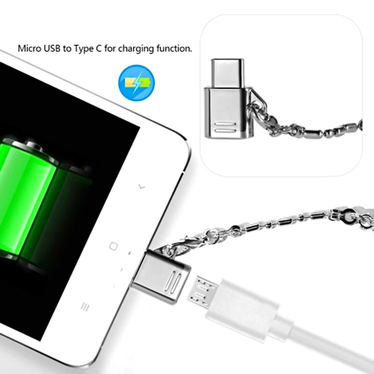 محول معدني Micro USB أنثى إلى USB-C / Type-C ذكر + USB 2.0 أنثى إلى USB-C / Type-C ذكر