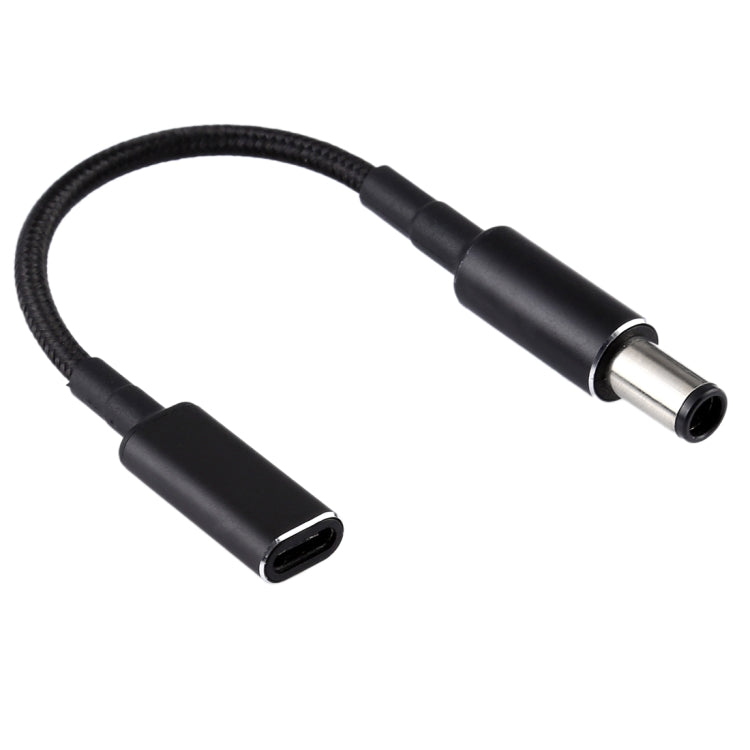 كابل محول PD 100W 18.5-20V 7.4 × 0.6 مم إلى USB-C / Type-C مضفر نايلون لـ HP، 7.4 × 0.6 مم