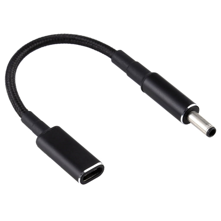 كابل محول PD 100W 18.5-20V 4.5 × 0.6 مم إلى USB-C / Type-C نايلون مضفر لـ Dell، 4.5 × 0.6 مم
