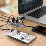 ORICO MH4U-100 موزع USB 3.0 شفاف مكتبي مع كابل مايكرو USB بطول 100 سم، MH4U-100