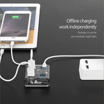 ORICO MH4U-100 موزع USB 3.0 شفاف مكتبي مع كابل مايكرو USB بطول 100 سم، MH4U-100