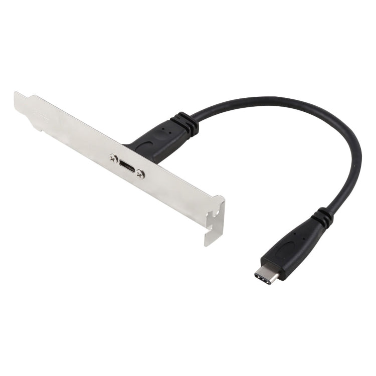 كابل تمديد موصل USB-C / نوع C أنثى إلى ذكر بطول 20 سم مع حامل لوحة، نوع C بطول 20 سم