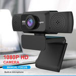 كاميرا ويب HXSJ S5 بدقة 1080p HD قابلة للتعديل مع ميكروفون للكمبيوتر