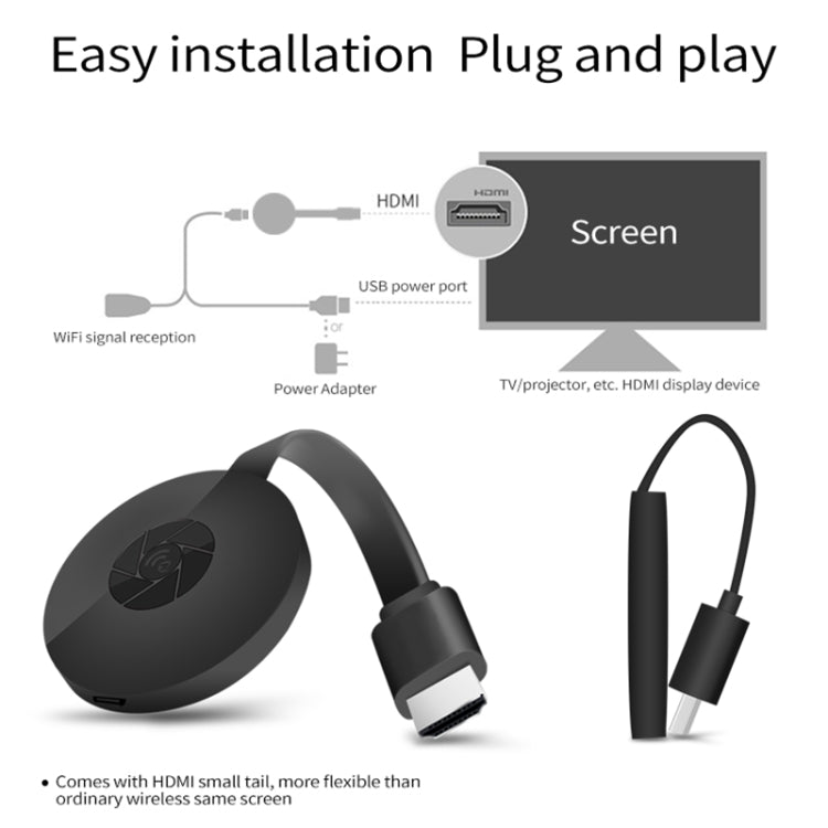 MiraScreen G2 دونجل استقبال عرض لاسلكي WiFi Airplay Miracast DLNA 1080P RK3660 عصا تلفاز لهواتف iPhone وSamsung والهواتف الذكية الأخرى، G2 5GHz