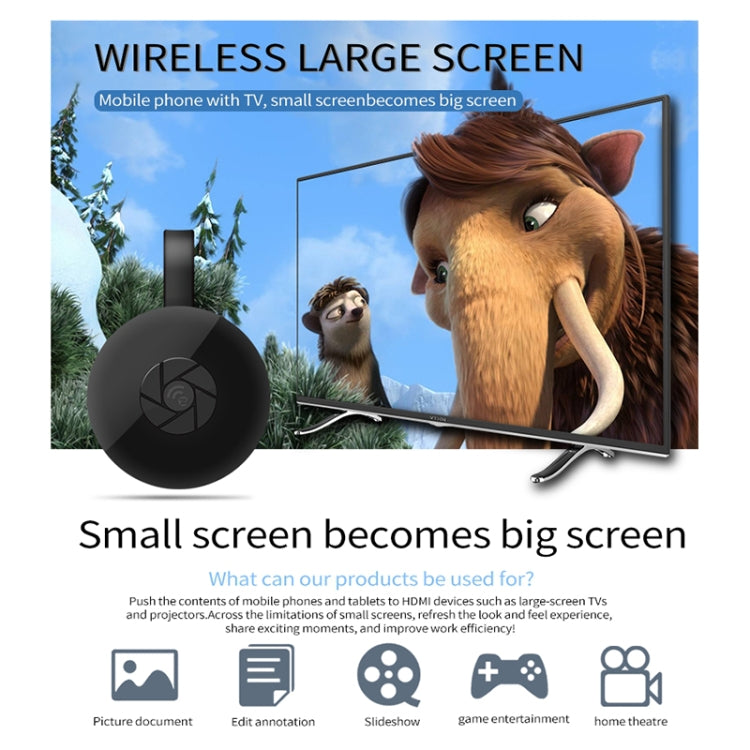 MiraScreen G2 دونجل استقبال عرض لاسلكي WiFi Airplay Miracast DLNA 1080P RK3660 عصا تلفاز لهواتف iPhone وSamsung والهواتف الذكية الأخرى، G2 5GHz