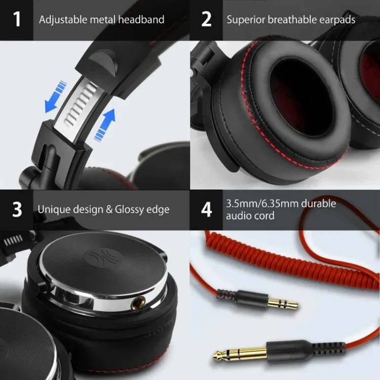 سماعة رأس OneOdio Pro-50 متوازنة ثلاثية النطاقات HIFI سلكية، Pro-50