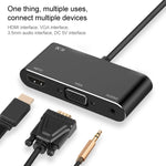 7585B محول 3 في 1 Micro USB / 8 Pin / Type-C إلى VGA / HDTV / AV لتشغيل شاشة HD المحمولة