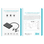 7585B محول 3 في 1 Micro USB / 8 Pin / Type-C إلى VGA / HDTV / AV لتشغيل شاشة HD المحمولة