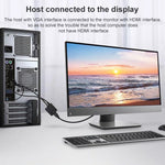 محول HDCO-VGAM2 من VGA ذكر بدقة 1080P إلى HDMI أنثى مع كابل صوت 3.5 مم، HDCO-VGAM2
