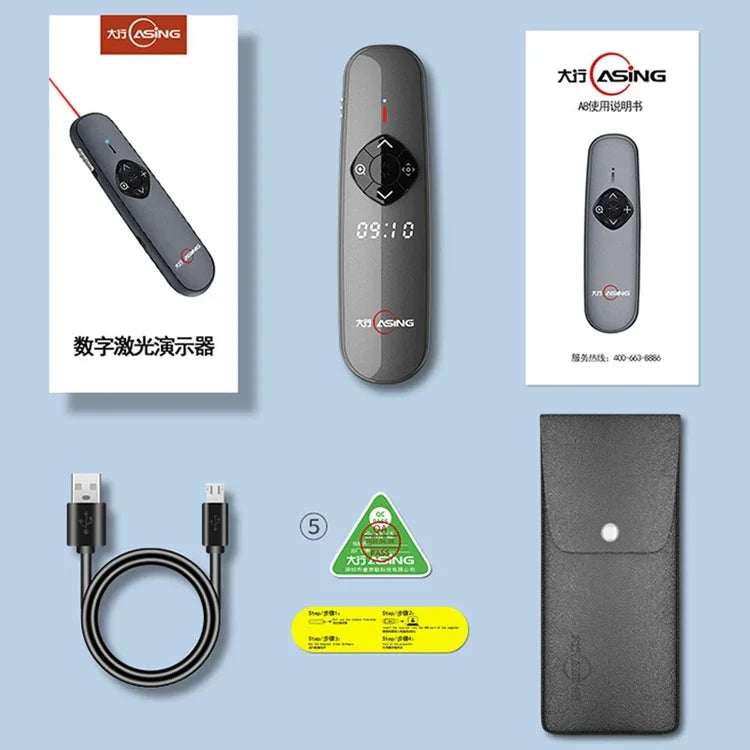 ASiNG A8 قلم تحويل صفحات باوربوينت لاسلكي بسعة 32 جيجابايت مع ليزر أخضر، A8 32GB