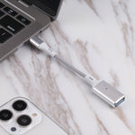 محول كاميرا OTG من 8 دبابيس ذكر إلى USB أنثى، متوافق مع IOS 13 أو أحدث