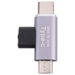 محول USB-C / Type-C أنثى إلى USB-C / Type-C ذكر + Micro USB ذكر، Type-C أنثى إلى Type-C + Micro USB ذكر