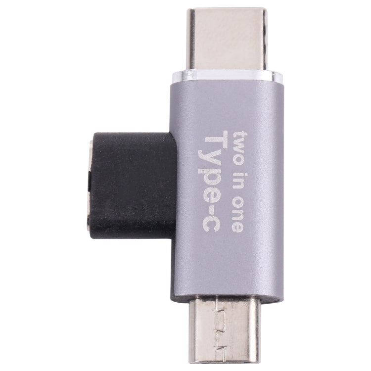 محول USB-C / Type-C أنثى إلى USB-C / Type-C ذكر + Micro USB ذكر، Type-C أنثى إلى Type-C + Micro USB ذكر