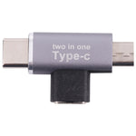 محول USB-C / Type-C أنثى إلى USB-C / Type-C ذكر + Micro USB ذكر، Type-C أنثى إلى Type-C + Micro USB ذكر