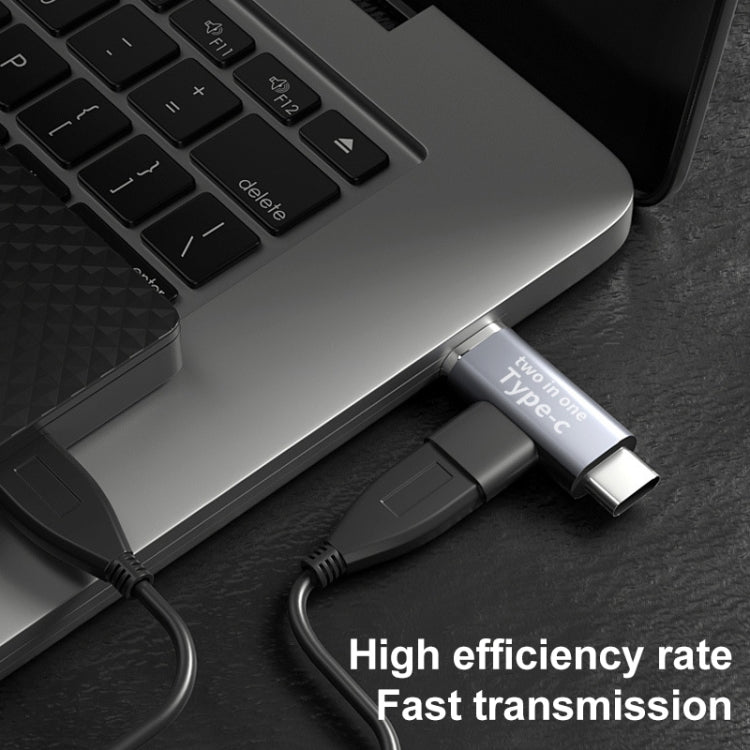 محول USB-C / Type-C أنثى إلى USB-C / Type-C ذكر + Micro USB ذكر، Type-C أنثى إلى Type-C + Micro USB ذكر