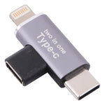 محول USB-C / Type-C أنثى إلى 8 دبابيس ذكر + محول USB-C / Type-C ذكر، Type-C أنثى إلى 8 دبابيس + Type-C ذكر