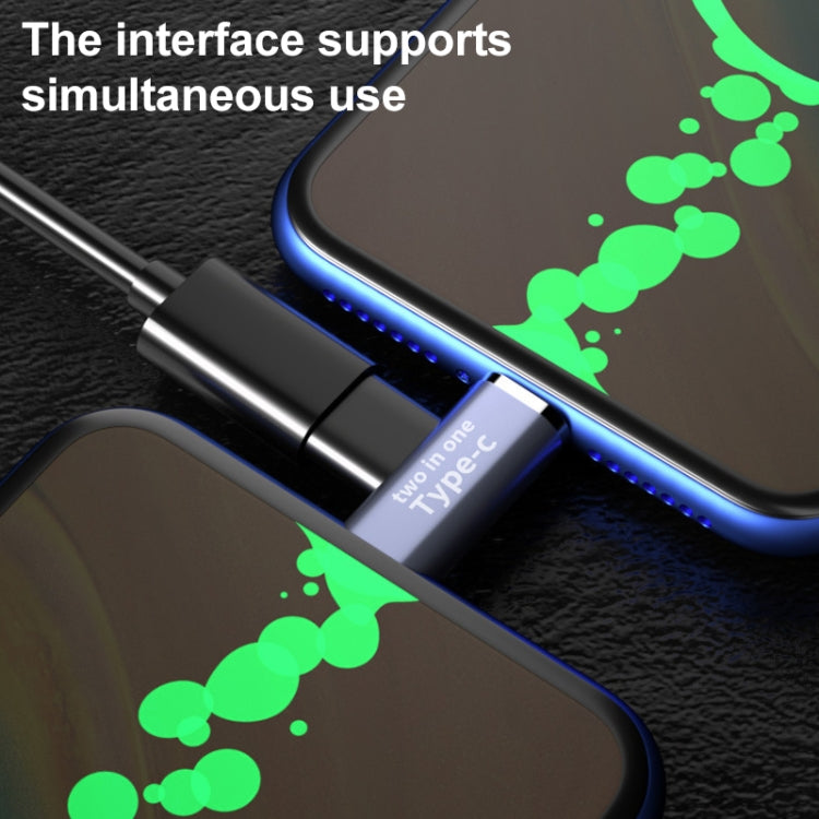 محول USB-C / Type-C أنثى إلى 8 دبابيس ذكر + محول USB-C / Type-C ذكر، Type-C أنثى إلى 8 دبابيس + Type-C ذكر